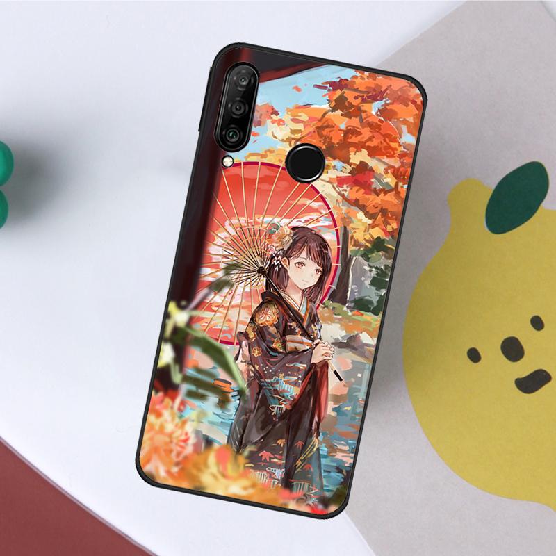 Japanische Kunst Kimono Tattoo Für Huawei Nova 5T 9 10 SE 7i 8i 11i 12i Y60 Y61 Y70 Y72 Y73 Y90 Y91 P20 P40 P30 Lite Hülle