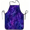 1pc Purple Lavender Floral Apron with Adjustable Waistband & Suitable for Cooking, Gardening, Orchard Picking - Durable Easy-Clean Polyester Apron Sui