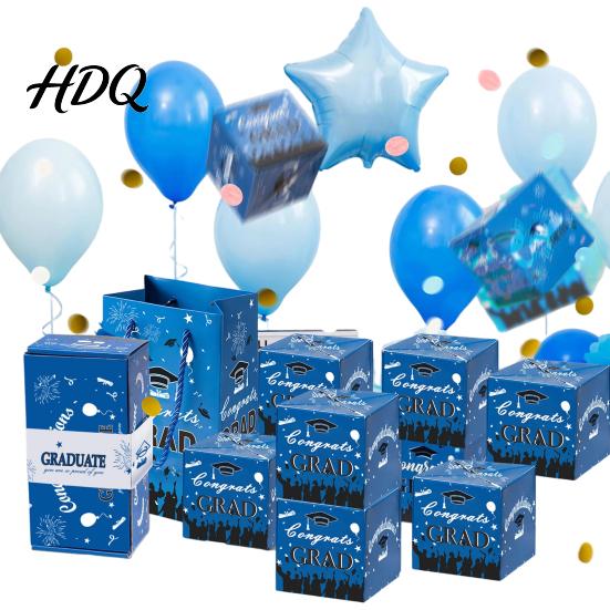 Durable Cardboard Gift Box 2026 Graduation Explosion Box DIY Pop Up Money Holder Pop-up Folding Bounce Cash Card for Grad Party Supplies Confetti