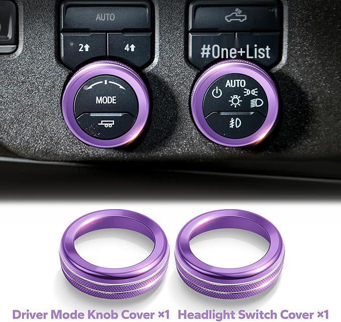 Chevrolet Silverado 22-23 Decorative Rings for A/C Knobs & Headlight Switches