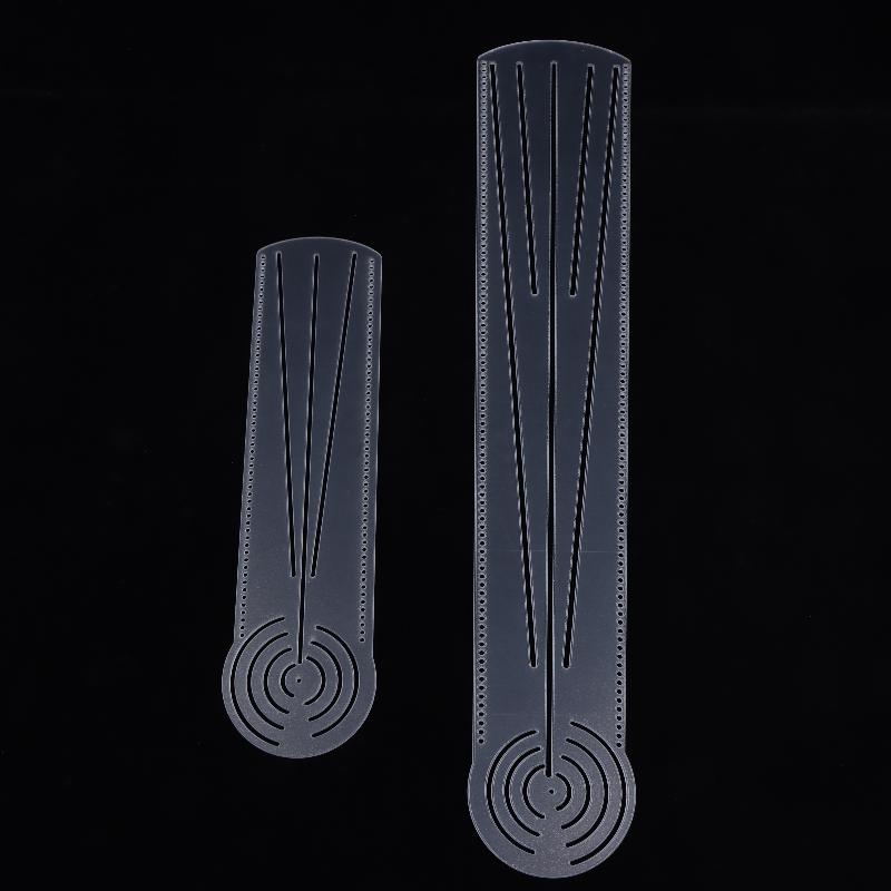 1/2 Stück Multifunktionale Mandala Zeichenschablone Acryl Zeichenlineal Transparenter Kreisförmiger Bogen Gerade Linie Zeichenwerkzeug