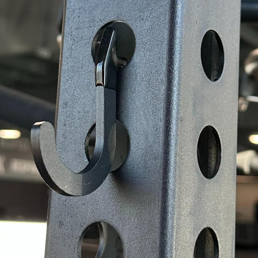 4Pcs Squat Rack Holder Attachments for Home Gym Storage Heavy Duty Weight Rack Holder with Storage Hook Perfect Gym Accessories