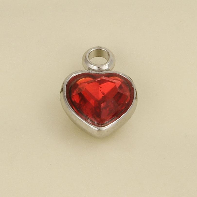 Elegant Girl Pendant Rhinestone Love Stainless Steel Pendants For Jewelry Making Supplies Heart Charm Pendant Handmade Bracelets