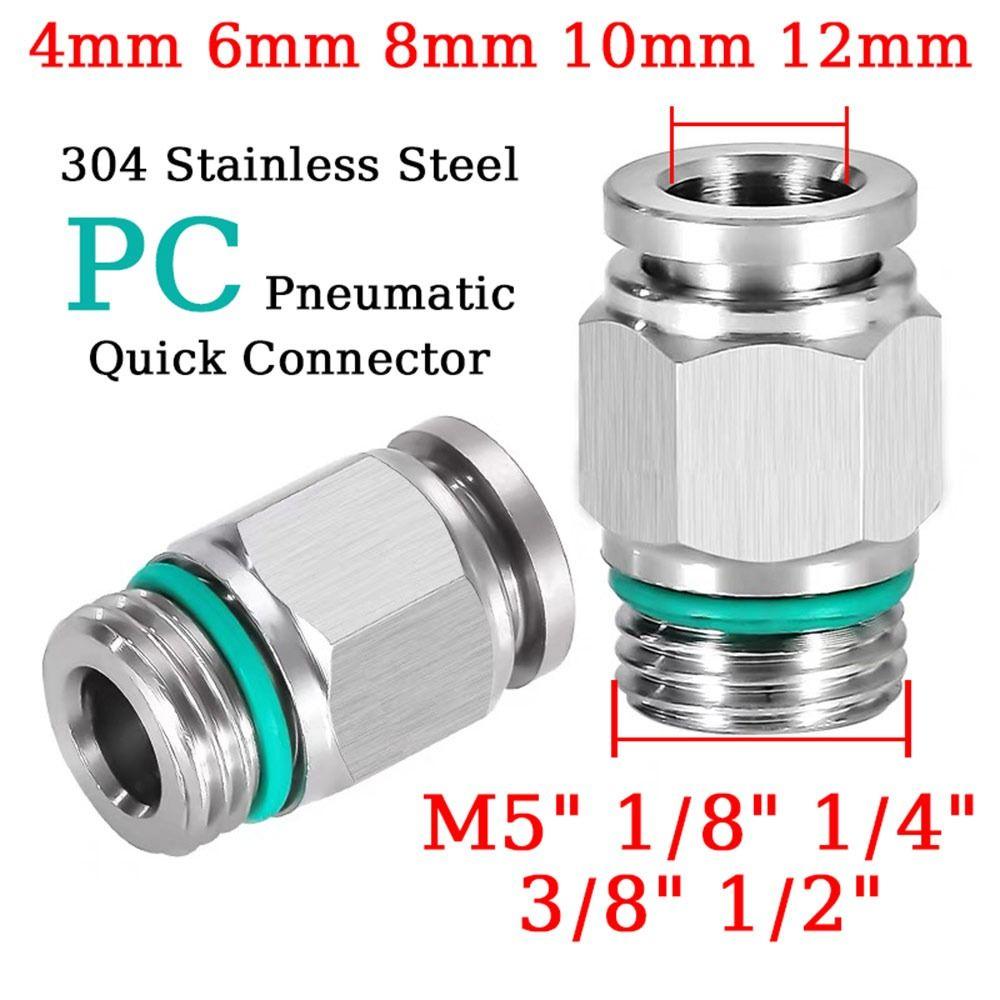 External Thread Pneumatic Quick Connector Straight Air Hose Fitting Industrial Maintenance