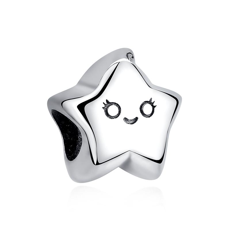 Talismane din Argint 925 Se potrivesc Brățărilor Originale Pandantiv Stea Lună Soare Cosmonaut Mărgele DIY Coliere Femei Bijuterii