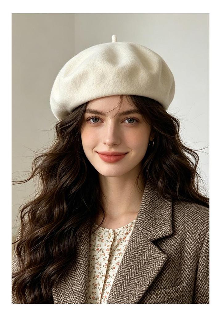 Autumn & Winter Wool Beret: Thick, Fashionable, Versatile & Warm