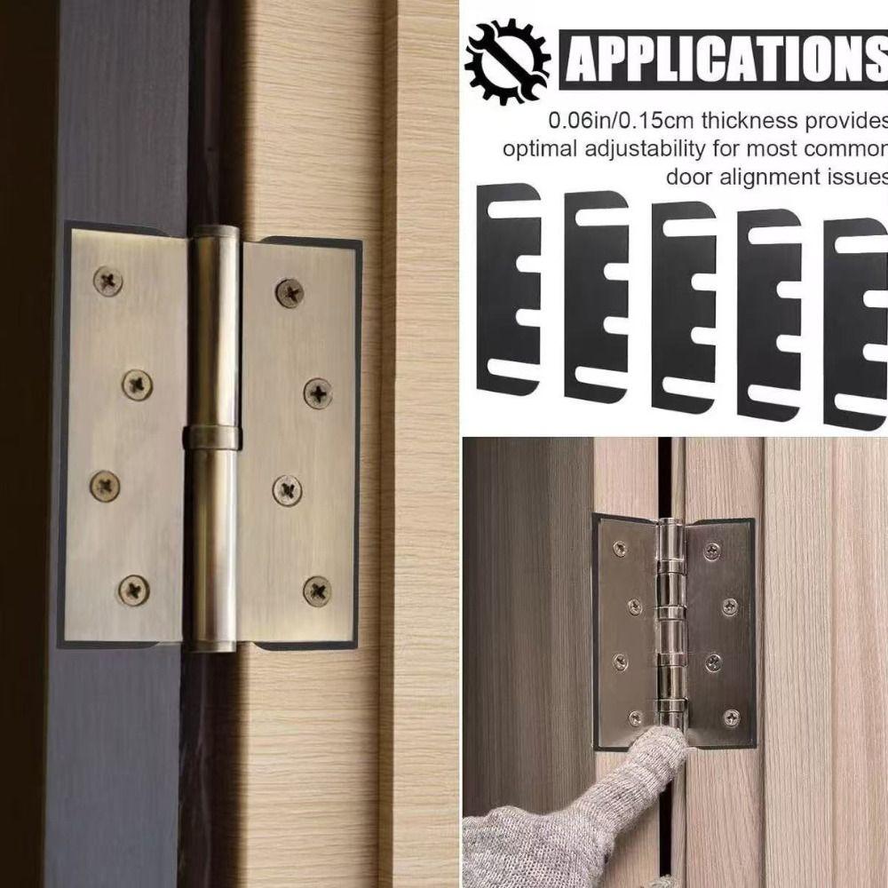 5pcs Thickness Adjustable Door Hinge Shims Waterproof Furniture Leveling Hinge Spacers Durable Spacing Spacer Hardware