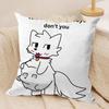 Anime Boykisser Silly Cat Cushion Cover Silky Short Plush DoubleSided Printed Pillow Case for Sofa All Seasons Home Decor Gift