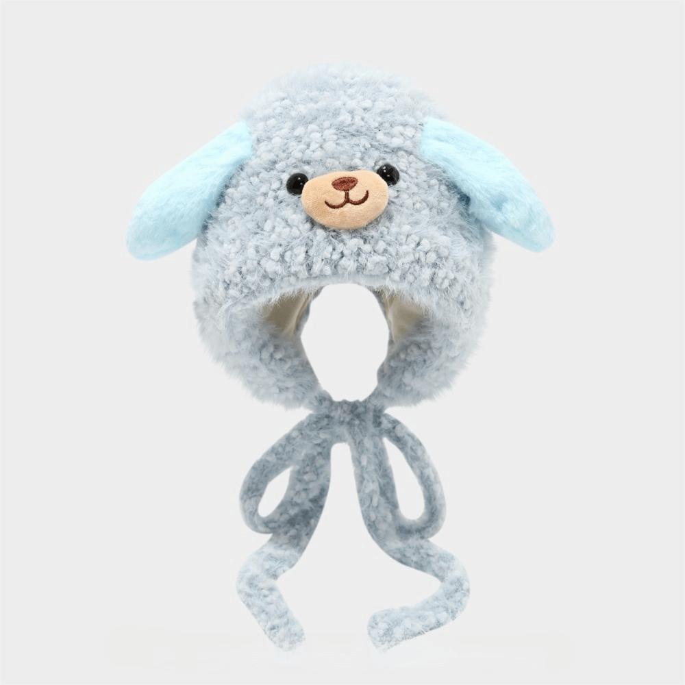 Fashion Cute Cartoon Balaclava Hat Windproof Warm Pullover Hats Cold Proof Thickned Ear Protection Cap Winter