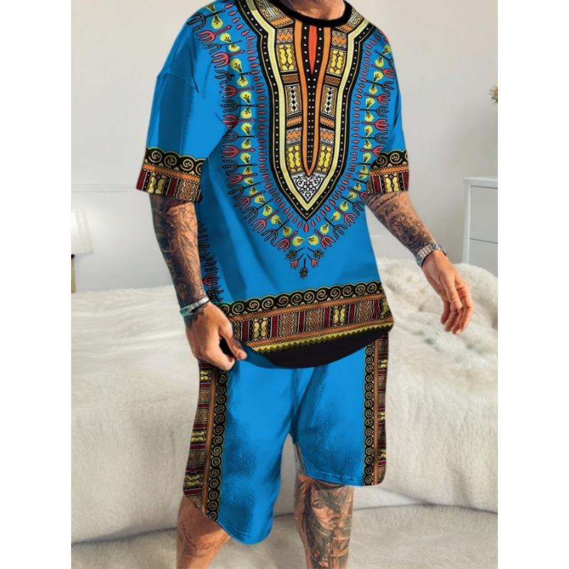 

Men s novel 3D digital printing comfortable and breathable casual sports suit S