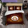 Biancheria da letto a tema Galatasaray FC Set 3 Pezzi Copripiumino Biancheria da letto decorativa per camera da letto per adolescenti Decorazione per la casa