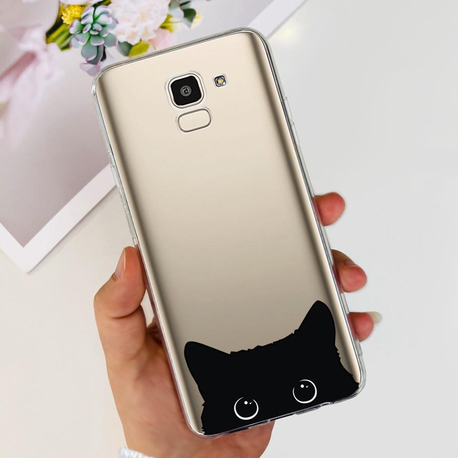 For Samsung Galaxy J6 2018 Case SM-J600F Stylish Painted Cover Clear Silicone Soft TPU Phone Case For Samsung J6 Plus J6+ Bumper