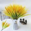 Yellow Flower Artificial Wheat Ears Rice Plant Bouquet 7 Forks Fake Plants  Autumn Decor