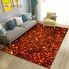 3D Volcano Lava Magma Area Rug Large,Carpet Rug for Living Room Bedroom Sofa Doormat Decoration,Kid Game Play Non-slip Floor Mat
