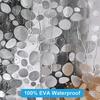 Modern Shower Curtain 3D Mildew Proof Bathing Curtains with Hook Waterproof Shower Screens Translucent Bathroom Home Decoration
