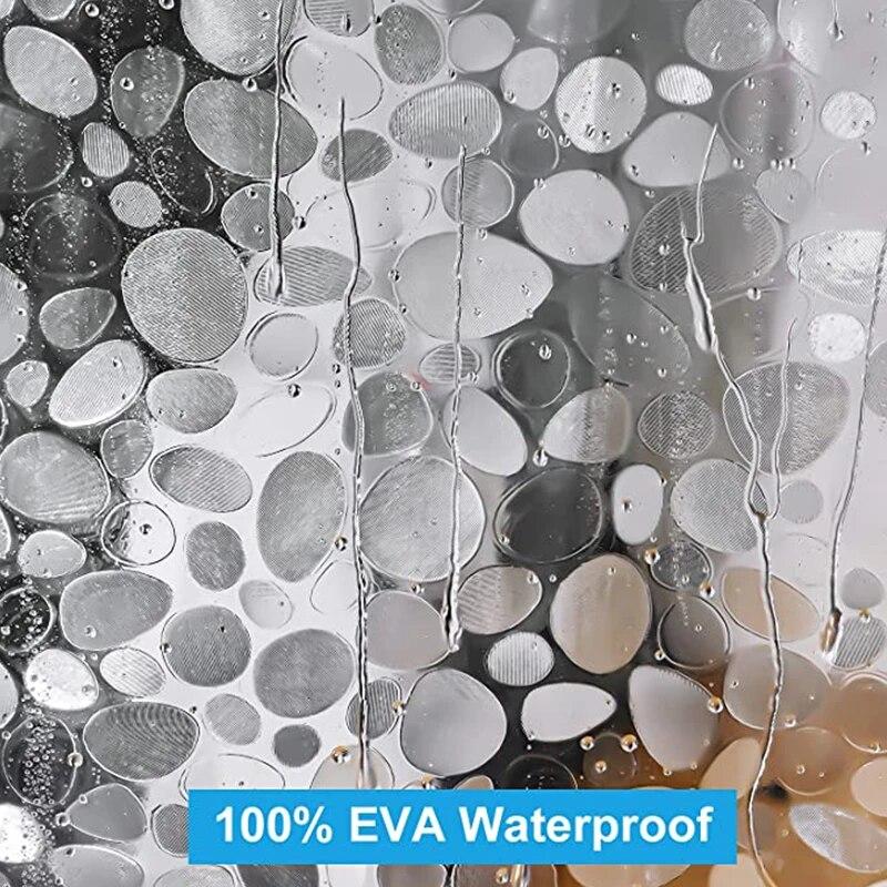 Modern Shower Curtain 3D Mildew Proof Bathing Curtains with Hook Waterproof Shower Screens Translucent Bathroom Home Decoration