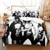 Cool Tokio Hotel German Rock Band Bedding Set 3Pcs 1 Duvet Cover+2 Pillowcases 3D Print Soft Microfiber Bedroom Bed Linens