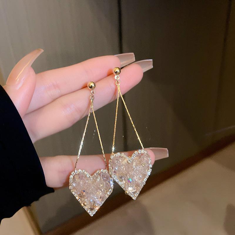 Retro High-End Silbernadel Diamantbesetzte Blumenohrringe, Europäische und Amerikanische Übertriebene Temperamentsohrringe, Leichter Luxus Nischenohrringe