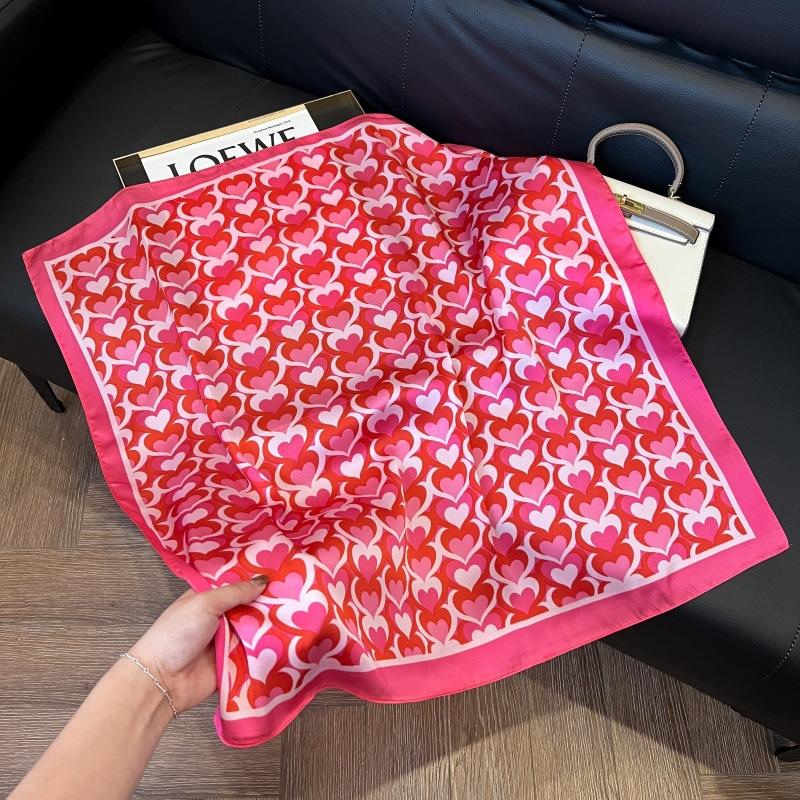 Mother's Day Silk Scarf Muse Festival Gift Simulation Silk Silk Scarf Premium Spring and Summer Square Scarf 71 Silk Decorative Small Scarf