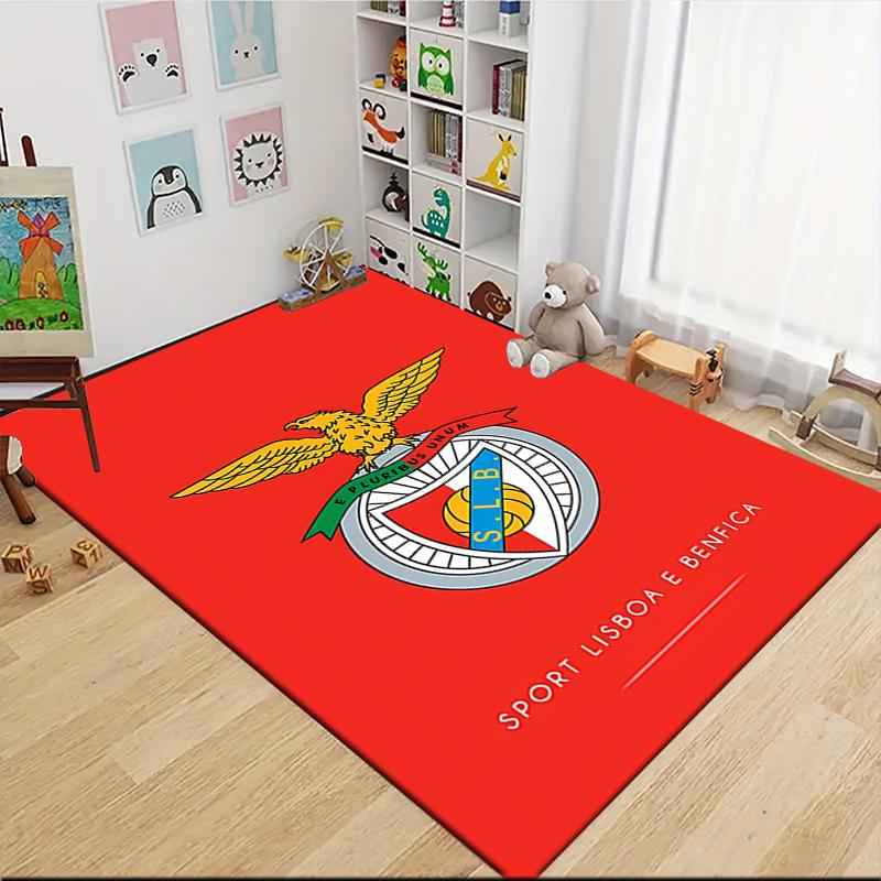 1Pc Benfica Football Crest Carpet Rug Customizable Soft Washable Antislip Home Living Room Sofa Mats Personalized Rug 0917220