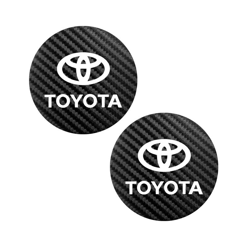 

2Pcs Leather Coaster Anti-noise Water Cup Pad Cushion For Toyota GRsport Crown Hilux Aygo Yaris Corolla Rav4 CHR ornament
