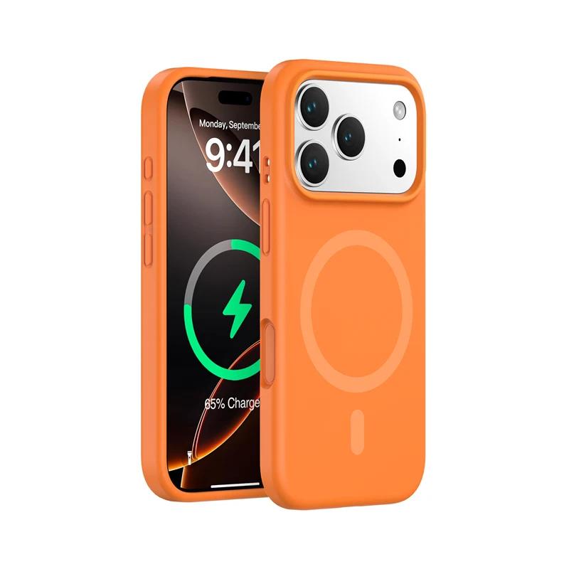 

Fashion Candy Color Skin Feel Liquid Silicone Magnetic Case For IPhone 17 Pro Max Air 17 16 15 14 13 Anti-Drop Protection Cover iPhone 15 Pro