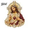 Devotionaler Christlicher Anstecker Heiliges Herz Jesu Brosche Konfirmationssouvenir Glaubensaccessoire mit Emaille-Anstecknadel Katholisches Revers Inspirierendes Geschenk