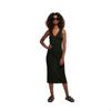 Robe mi-longue - Urban Classics - GT - Noir - Décolleté en V - Confort ample