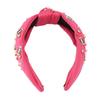 Valentinstag Stirnband Damen Kristall Acryl Strass Breites Geknotetes Stirnband für Festivals Rose