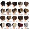 Unordentliche Chignons zum Aufwickeln, elastisches Gummiband, Pferdeschwanz, Hochtemperaturfaser, synthetische Scrunchie-Hochsteckfrisur-Haarteile