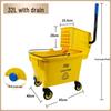 White Cloud Thickened Hands-Free Mop Bucket with Squeeze Water Extractor