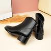 Fashionable New Style Thick Heel Elegant Anti Slip Riding Boots Autumn Winter  Pointed Comfortable Work Women'S Boots