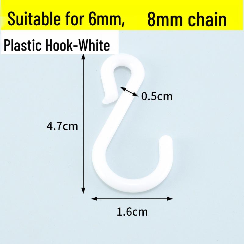 Red and White Plastic Warning Chain - Road Cone, Parking Isolation, Guardrail, Hanging Clothes, Yellow and Black Chain