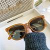 Men Korean Version Ins Versatile Eyewear Female Oversized Shades Vintage Jelly Color Large Frame Shades Protection Outdooer Driving Sunglasses