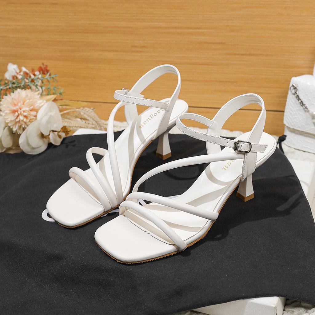 Sandals women's new versatile fashion evening wind lady niche stiletto high heel with skirt