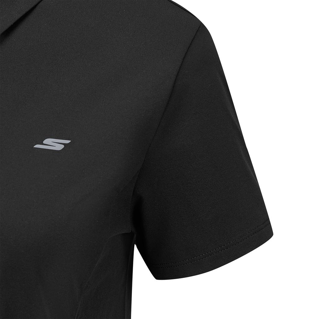 Skechers Moisture Wicking Quick Dry Knitted Polo Shirt Women Tops P226W177-0018