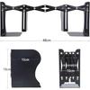 ALIOBC Bookend Adjustable Expandable Metal Bookshelf Desktop Shelf Divider Stand Office Supplies Kids Room Multifunctional Black Width 10-48cm Fit