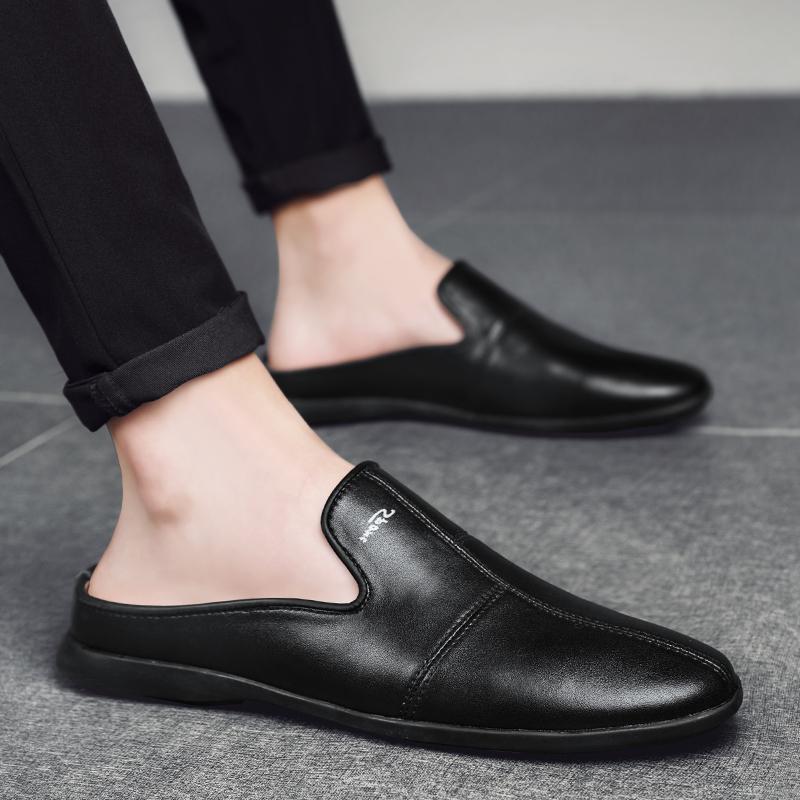 Men's Leather Slippers Sandals Loafers