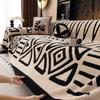Fashion Full Cover Bohemian Style Sofa Protector Anti-slip Thicken Sofa Cover Warm Geometric Pattern Sofa Blanket Living Room