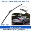 For Porsche Panamera 970 2013-2017 26"+20"+16" Front Rear Wiper Blades Windshield Windscreen Window Cutter Accessories 2016 2017