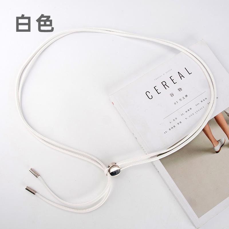 Soft Knotted Thin Belt Women'S Decoration With Skirt High-End Pu Body Chain Waist Rope Women