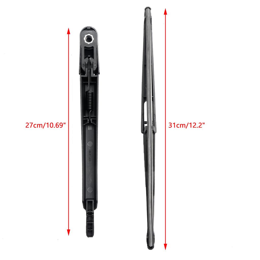 Artudatech Rear Window Windshield Wiper Arm Blade Set For Renault Clio II 1998-2012