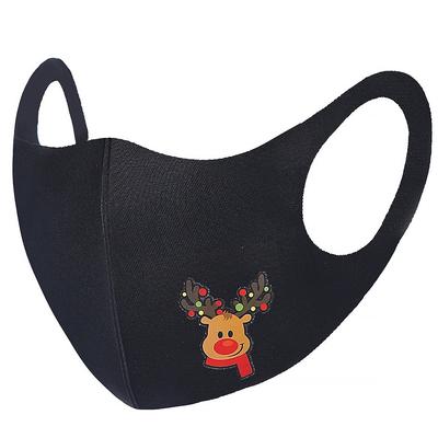 Christmas Ornaments Cartoon Print Adult Mask Christmas Decoration Face Mask