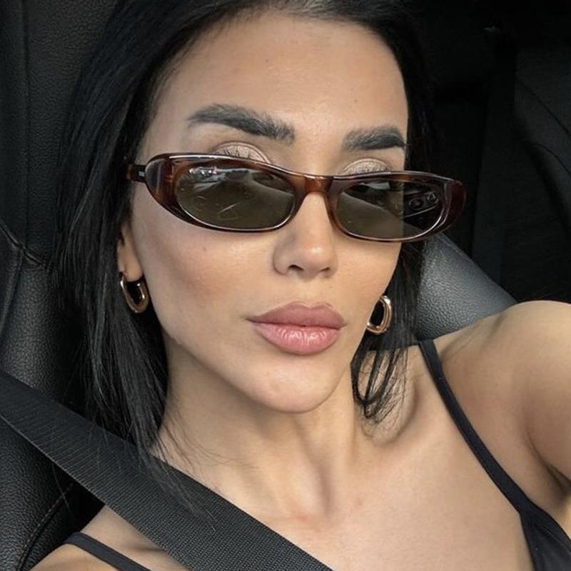 Retro Oval Frame Sunglasses Women Brand Designer Vintage Sun Glasses Female Personality Trendy Shades Glasses Oculos De Sol