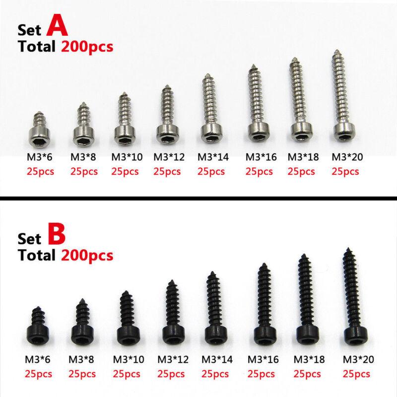 Buy 200X Stainless Steel M3 Allen Hex Socket Cap Head Self Tapping