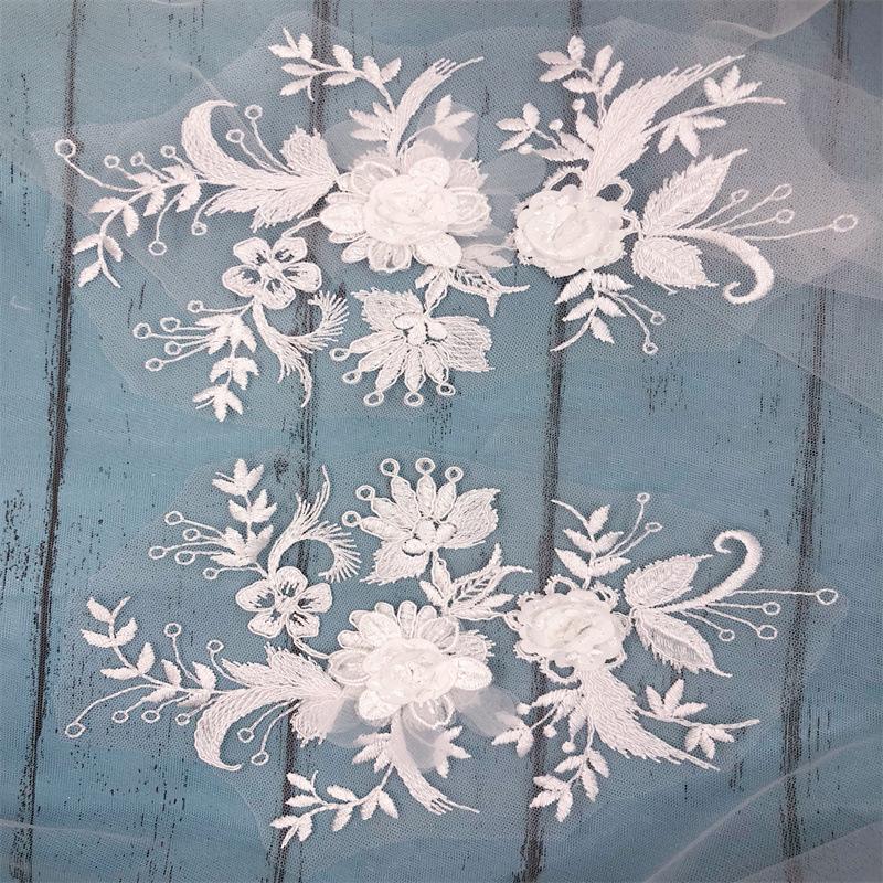 Three-Dimensional Lace Embroidery Lace Flower Handmade Diy Flower Accessories Headgear Clothes Decoration Nail Beads Clothing Accessories