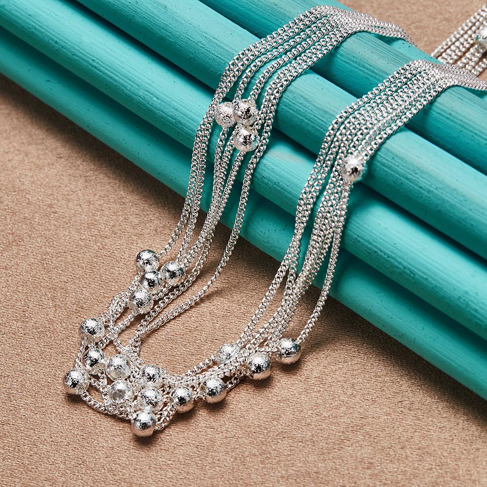 Κολιέ με Χάντρες Σταφυλιού από Ασήμι Στερλίνα 925 Μόδα Κοσμήματα