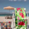 1pc Refreshing Watermelon Summer Vibes 2D Printed Microfiber Beach Towel, Quick Dry Super Absorbent. Great for Beach, Pool