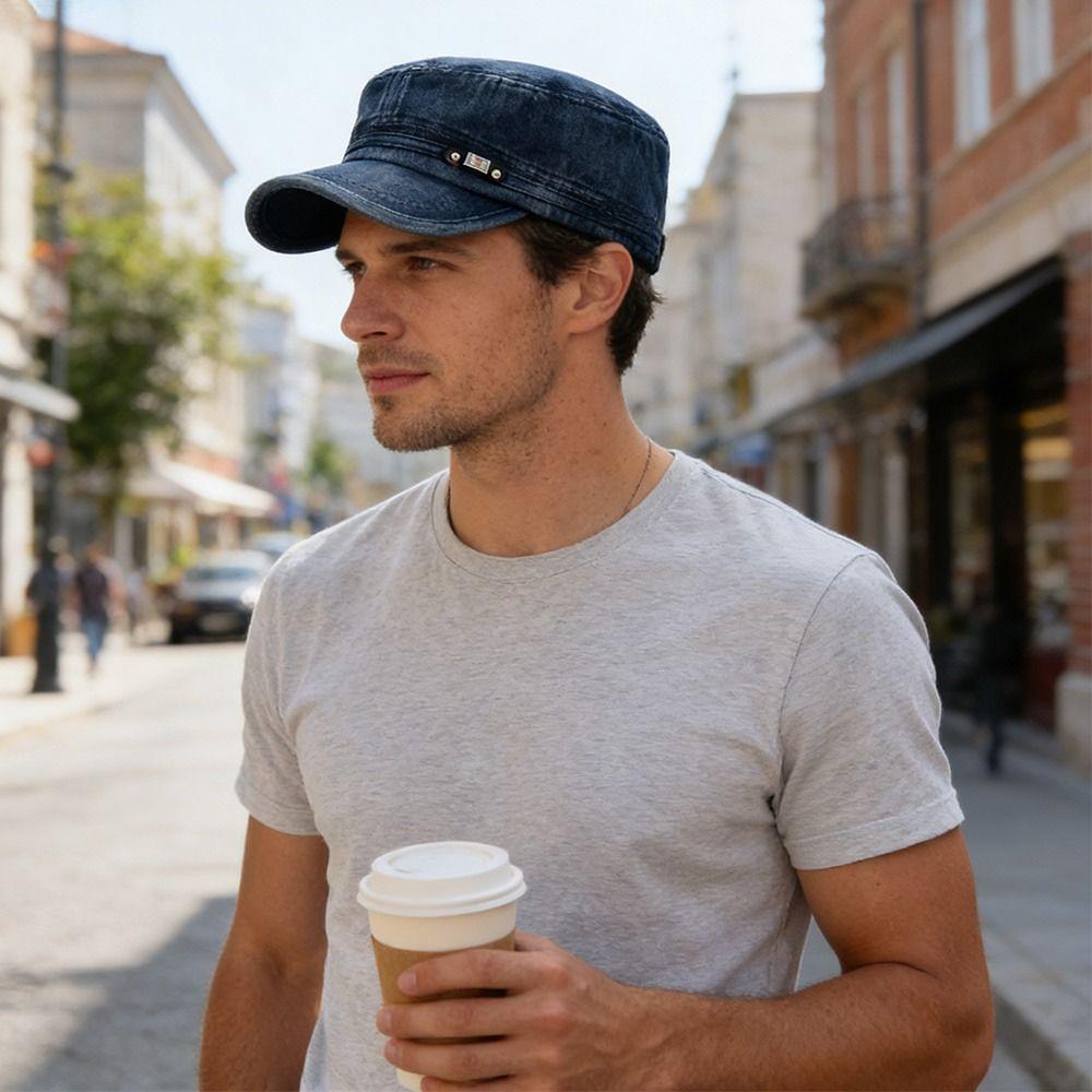 Fashion Anti-UV Fishing Hat Casual Cotton Baseball Cap Retro Outdoor Sunscreen Sun Hat Spring Summer