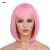 Women's Natural Looking Daily Use Short Straight Wig with See-through Bangs Ladies Front Lace Heat Resistant Fluffy Bob Wig